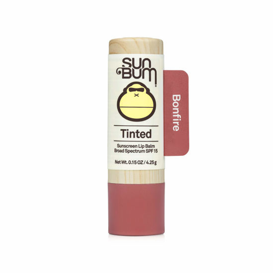 Picture of Sun Bum Tinted Lip Balm Bon Fire | SPF 15 | UVA / UVB Broad Spectrum Protection | Sensitive Skin Safe | Paraben Free | Ozybenzone Free | 0.15 Oz