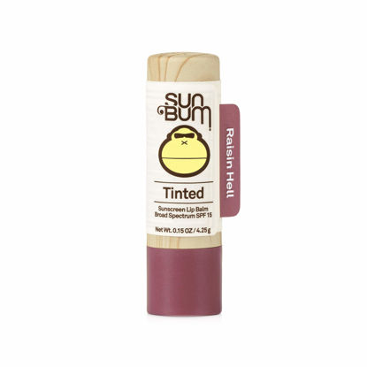 Picture of Sun Bum Tinted Lip Balm Raisin Hell | SPF 15 | UVA/UVB Broad Spectrum Protection | Sensitive Skin Safe | Paraben Free | Ozybenzone Free | 0.15 Oz