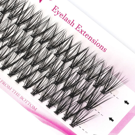 Picture of DIY Eyelash Extension 20 Roots 30 Roots Lash clusters 0.07 C Curl 12mm 3D Effect Melt Flare Lashes Natural Long Mink Individual Lashes Reusable False Lashes Extension By FADVAN (30 Roots-0.07-C,12mm)