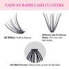 Picture of Lash Clusters 20 Roots 30 Roots Grafting Eyelash Clusters 0.07 D Curl 14mm Individual Lashes Melt Flare DIY eyelash extension Soft Lash Clusters Extensions (20 Roots-0.07-D,8-16mm Mixed Tray)