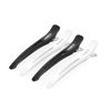 Picture of AIMIKE 4pcs Professional Hair Clips for Styling Sectioning, Non Slip No-Trace Duckbill Hair Clips w/Silicone Band, Salon and Home Hair Cutting Clips for Hairdresser, Women, Men - White & Black 4.3”