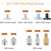 Picture of DKARDU PCIe NVMe M.2 SSD Mounting Screw Kit for Asus Motherboard, for Gigabyte for ASRock for Msi Mainboard with 6 PCS Washer and Screwdriver, 30PCS