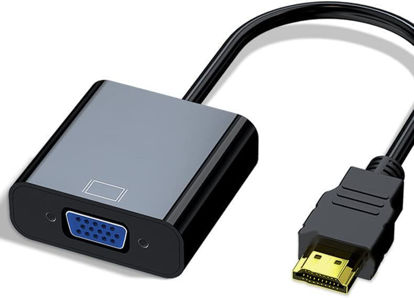 Picture of HDMI to VGA Adapter, HDMI Male to VGA Female Connector,Computer Connectors to Monitors Cable,for Computer, Desktop, PC, Monitor, Projector, HDTV, Chromebook, Raspberry Pi, Roku,PS4,Xbox(Black 1pcs)