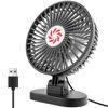 Picture of HZD USB Desk Fan, Mini Portable Fan, 3 Speeds Adjustment Desktop Table Fan, Plug in Power, Rotation Strong Wind Quiet Personal Small Fan for Home, Office, Camping,Travel, Indoor