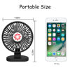 Picture of HZD USB Desk Fan, Mini Portable Fan, 3 Speeds Adjustment Desktop Table Fan, Plug in Power, Rotation Strong Wind Quiet Personal Small Fan for Home, Office, Camping,Travel, Indoor