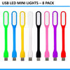 Picture of Vinyl Ease Mini USB Flexible Light for Computers, USB Laptops Light, Adjustable USB Lamp for Notebook Computers, Flexible Gooseneck Design, USB LED Lighting Source, 8-Pack