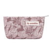 Picture of WANDF Cosmetic Bag for Women Makeup bag Organizer Mini Makeup Pouch for Purse Water Resistant Girls Gift (S-Light Pink Flower)