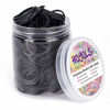 Picture of HOYOLS 1 1/2 Inches Large Elastics Rubber Bands for Black Hair Ties Braiding Ponytail Holders Plastic Rubberbands for Women Girls Black Hair Crafts Office Supplier Money No Damage for 330pcs (L)