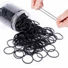 Picture of HOYOLS 1 1/2 Inches Large Elastics Rubber Bands for Black Hair Ties Braiding Ponytail Holders Plastic Rubberbands for Women Girls Black Hair Crafts Office Supplier Money No Damage for 330pcs (L)