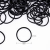 Picture of HOYOLS 1 1/2 Inches Large Elastics Rubber Bands for Black Hair Ties Braiding Ponytail Holders Plastic Rubberbands for Women Girls Black Hair Crafts Office Supplier Money No Damage for 330pcs (L)