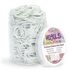 Picture of HOYOLS 1/2 Inch Small White Rubber Bands for Hair Ties Elastics Mini Toddler Braids Ponytail Holders for Baby Girls Infants Kids Thick Hair White Rubberbands No Damage for Crafts Office 1000pcs (S)