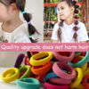 Picture of Omszte,100 Pcs Baby Hair Ties, Seamless Cotton Toddler Hair Ties for Girls and Kids, Multicolor Small Soft Hair Elastics Ponytail Holders(10Colors)