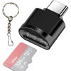 Picture of Type C Micro SD/TF Card Reader with Keychain, Leizhan USB C to Micro SD SDHC SDXC OTG Memory Reader, Type C Card Reader Adapter Compatible for Mac Windows Lixus Samsung Galaxy Note 20 S20, Black