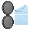 Picture of PATIKIL Camera Lens Cap, 2 Pack Sides Pinch Front Lens Cover with Microfiber Cleaning Cloth for 58mm Thread Universal DSLR Lenses