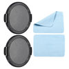 Picture of PATIKIL Camera Lens Cap, 2 Pack Sides Pinch Front Lens Cover with Microfiber Cleaning Cloth for 62mm Thread Universal DSLR Lenses