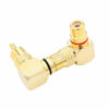 Picture of RCA Right Angle Adapter Gold-Plated 2-Pack 90 Degree RCA Adapter Plug Connector