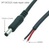 Picture of 3FT 12V DC Power Cable 5.5mm x 2.1mm Male Plug to Bare Wire Open End, 16AWG 24V DC Power Supply Repair Cable for CCTV Security Camera LED Strip Light