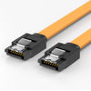 Picture of COCOMK SATA Cables III, SSD Data Cable 6.0 Gbps & SATA Power Splitter Cable 4 Pin to Dual 15 Pin Hard Drive Connection Cables Compatible with SATA Connectors 6 Pack (Yellow)