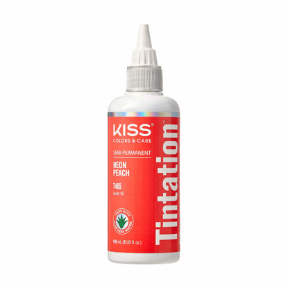 Picture of Kiss Tintation Semi-Permanent Hair Color Treatment 148 mL (5 US fl.oz) (Neon Peach)