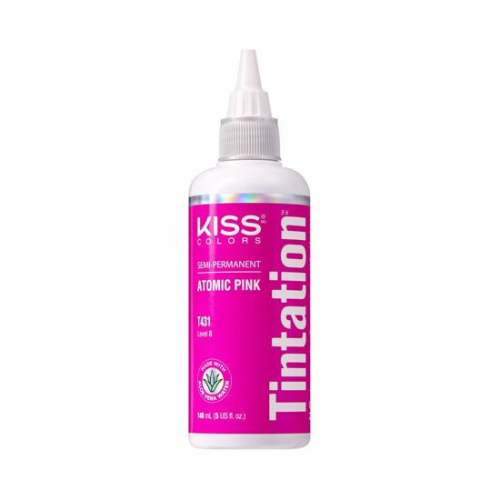 Picture of Kiss Tintation Semi-Permanent Hair Color Treatment 148 mL (5 US fl.oz) (Atomic Pink)