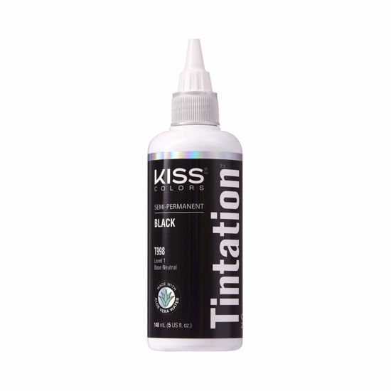 Picture of Kiss Tintation Semi-Permanent Hair Color Treatment 148 mL (5 US fl.oz) (Black)