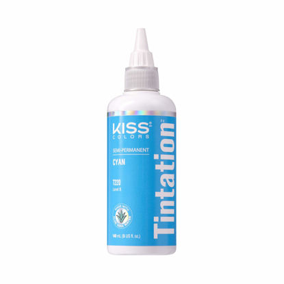 Picture of Kiss Tintation Semi-Permanent Hair Color Treatment 148 mL (5 US fl.oz) (Cyan)