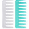 Picture of Large Hair Detangling Comb, Wide Tooth for Curly, Wet Dry Hair, No Handle Comb Styling Shampoo Comb (White, Cyan)