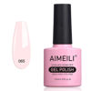 Picture of AIMEILI Soak Off U V LED Translucent Sheer Pink Gel Nail Polish - Clear Pink Nude (065) 10ml