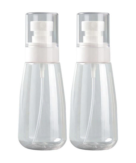 Picture of TOSERSPBE Empty Fine Mist Spray Bottle Travel Refillable Perfume Container Small Cosmetic Plastic Bottle for Face Hair Makeup (2 Pack)