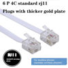 Picture of Telephone landline Extension Cord Cable Cord with Standard RJ-11 6P4C Plug (3Ft-3Pack, White)