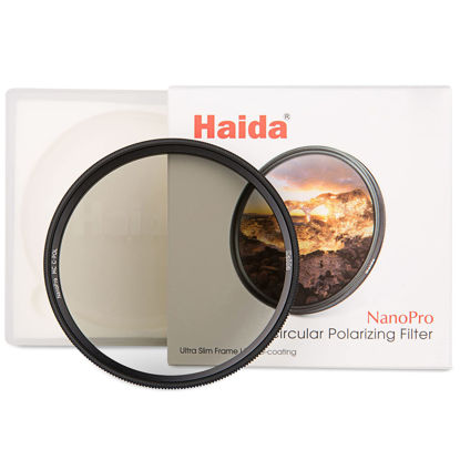 Picture of Haida CPL Filter for Camera Lens Circular Polarizing Filter Optical Glass Multi-Coating Nano Coating Optical Glass Waterproof Scratch Resistant NanoPro C-POL Filter (52mm)