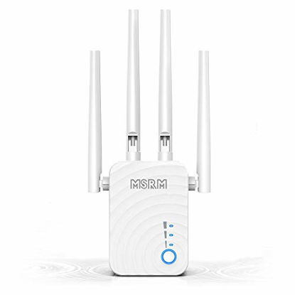 Picture of 1200Mbps WiFi Repeater Wireless Signal Booster, 2.4 & 5GHz Dual Band WiFi Extender with Ethernet Port, 360 Degree Full Coverage