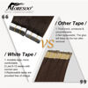 Picture of Moresoo Tape in Extensions Brown Hair Extensions Human Hair Adhesive Tape in Human Hair Extensions Dark Brown Tape in Real Hair Extensions Glue in Human Hair 20 Inch #4 20pcs 50g