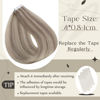 Picture of Full Shine Tape in Extensions Remy Hair 22 Inch Real Human Hair Tape in Hair Extensions Grey Highlighted Platinum Blonde Glue in Hair Extensions PU Skin Weft Tape in Human Hair 50 Gram 20pcs