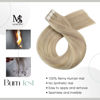 Picture of Moresoo Hair Extensions Tape in Blonde Mixed Natural Hair Extensions 20inch Hair Extensions Real Human Hair 20Pieces/50Grams Thick Hair Remy Tape in Hair Extensions