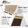 Picture of Moresoo Hair Extensions Tape in Blonde Mixed Natural Hair Extensions 20inch Hair Extensions Real Human Hair 20Pieces/50Grams Thick Hair Remy Tape in Hair Extensions