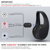 Picture of Wireless TV Headphones - Jelly Comb Over Ear Headsets with 2.4GHz RF Transmitter(Support Optical, 3.5mm AUX, RCA Audio Out), 100ft Wireless Range and Rechargeable 10 Hour Battery