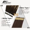 Picture of Moresoo Tape in Hair Extensions Real Human Hair 18 Inch Seamless Hair Extensions Tape in 20pcs Real Hair Tape in Extensions Human Hair #4/27/4 Brown to Blonde Tape in Extensions Double Sided 50g