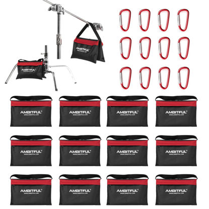 Picture of AMBITFUL 8PCS 12PCS 16PCS Set of Four Heavy Duty Sand Bag Photography Studio Video Stage Film Sandbag Saddlebag for Light Stands Boom Arms Tripods (12 PCS)