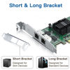 Picture of Gigabit 2 Port NIC with Intel I350 Chip, 1Gb Network Card Compare to Intel I350-T2 NIC, Dual RJ45 Ports, PCI Express 2.1 X4, Ethernet Card with Low Profile for Windows/Windows Server/Linux