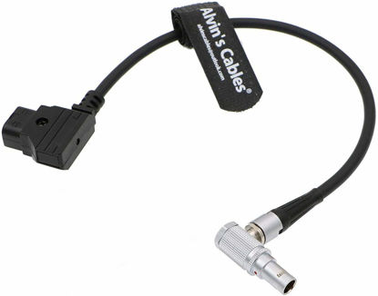 Picture of Alvin's Cables Z CAM E2 S6 F6 Power Cable AlvinTap Protective DTap to 90 Degrees Right Angle 2 Pin Male