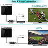 Picture of 2023 Upgraded Digital TV Antenna Indoor Outdoor up to 550 Miles Range - Support 4K 1080p Smart TV and All Old TV - Highest Rated Amplified HDTV Antenna with Powerful Signal Booster - 33ft Coax Cable