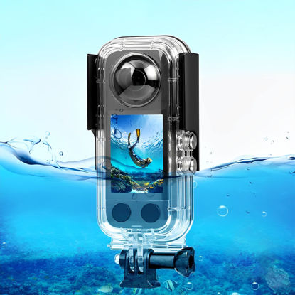 Picture of REYGEAK Waterproof Housing Case for Insta360 ONE X3, Waterproof case That can Support Panoramic Function, Underwater Dive Protective Shell 40M (131ft) with Bracket Accessories