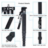 Picture of SIRUI AM-306M Camera Monopod, 6-Section 15.6-61.4 inches Aluminum Alloy Extendable Compact Lightweight Portable Travel Monopod for DSLR Cameras Canon Sony, Payload 17.6 lbs/8kg