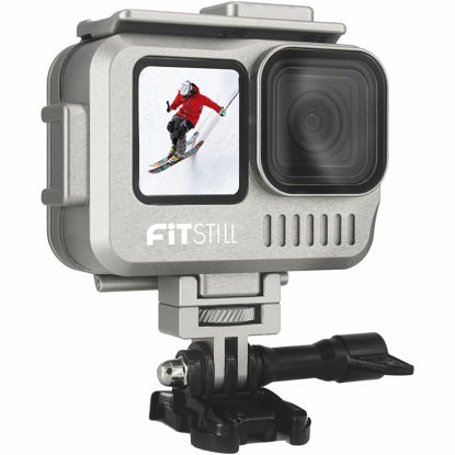 Picture of FitStill 60M Aluminum Alloy Waterproof Case for Go Pro Hero11/ Hero10/ Hero9 Black, Protective Underwater with Bracket Accessories for Go Pro Hero 11/10/9 Black Action Camera