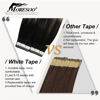 Picture of Moresoo Tape in Hair Extensions Human Hair Balayage Off Black to Ash Blonde Real Hair Extensions 18 Inch Adhesive PU Tape in Balayage Glue in Double Sided Tape Remy Hair 50g/20pcs Per Pack