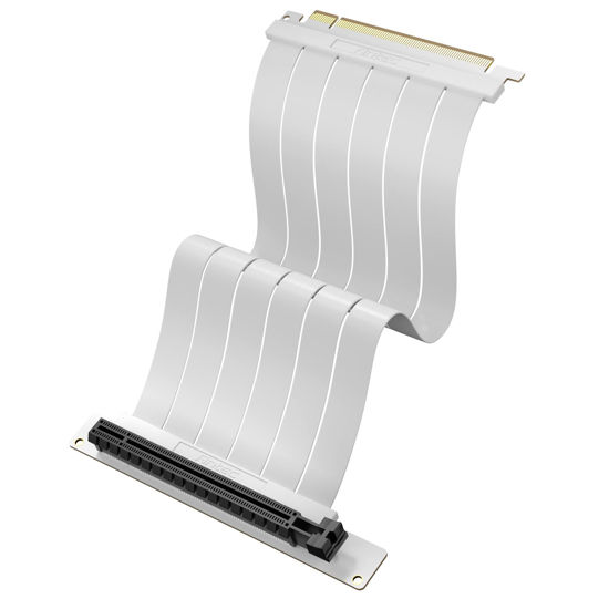 Picture of Antec PCI-E 4.0 Riser Cable RTX4090 RX6950XT Tested PCIe 4.0 x16 High Speed Flexible Extender Card Extension Port 90 Degree Adapter White 200mm Compatible with RTX4090, RTX4070ti, RTX3090ti, RTX3090