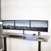 Picture of VIVO Triple Monitor Adjustable Desk Mount, Articulating Tri Stand, Holds 3 Screens up to 24 inches, Black, STAND-V003Y