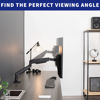 Picture of VIVO Premium Aluminum Height Adjustable Single Monitor Articulating Desk Mount Stand w/Gas Spring Arm Fits up to 32" Screen (STAND-V001Q)