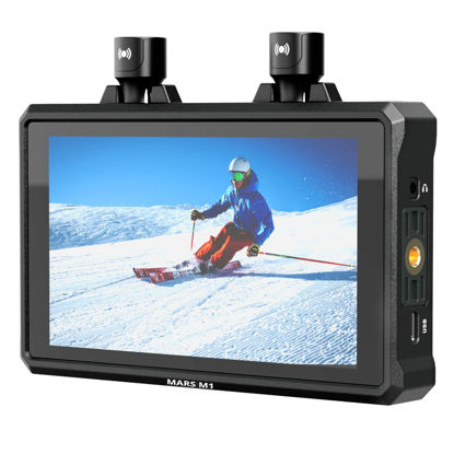 Picture of Hollyland Mars M1 5.5 Inch Camera Field Monitor 4K HDMI SDI Wireless Video Transmission with 1920x1080 1000nit FHD Touch 3D-LUT, 450FT Range 0.08s Latency for Videographer/Photographer/Filmmaker